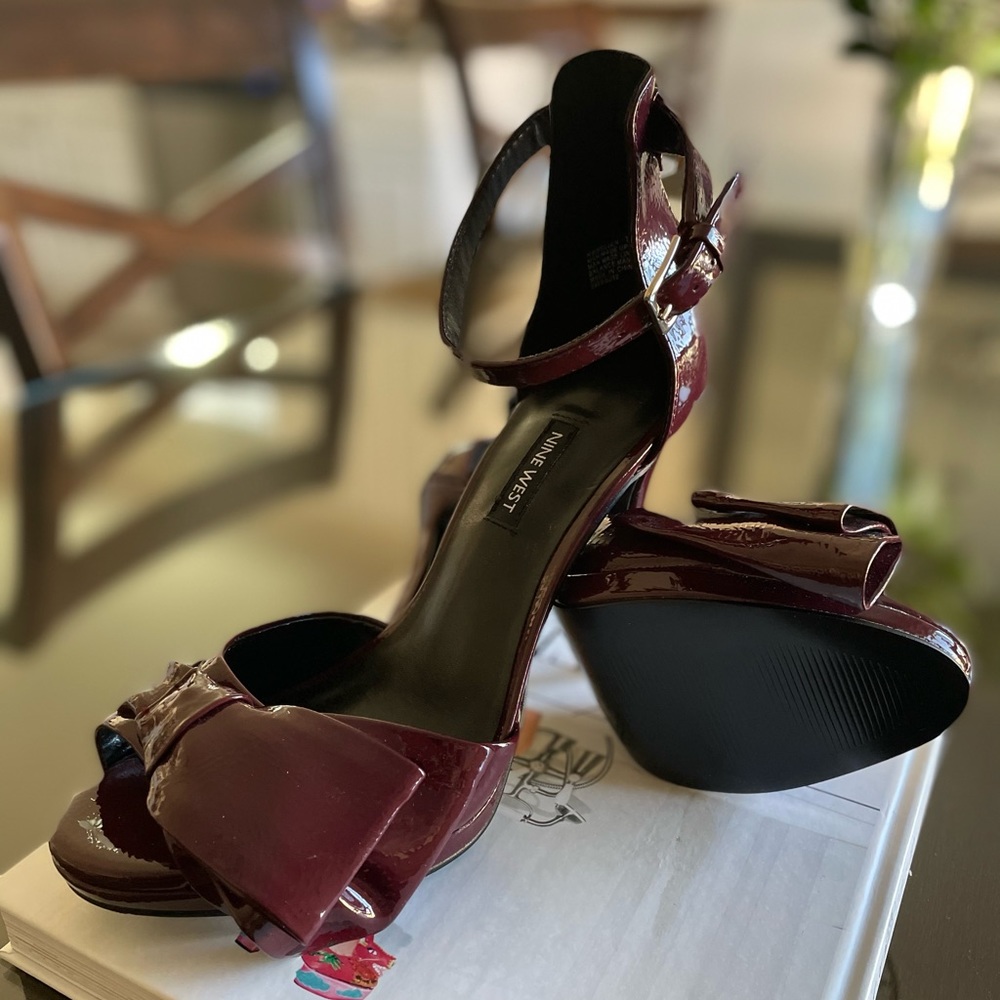 Burgundy ankle strap heels!  GREAT fall shoe.  Wear with jeans or dress them up!